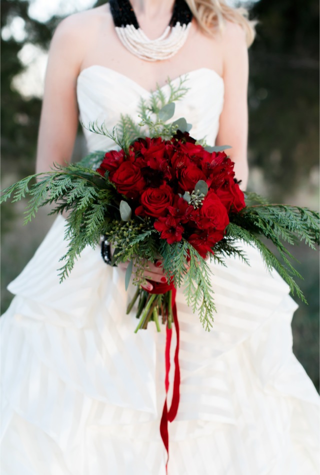 Christmas Theme Wedding bridal bouquet - 123WeddingCards
