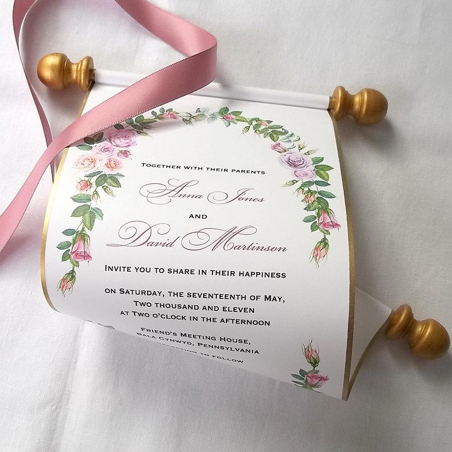 Scroll Invitations - Our Scroll Wedding Invitation 