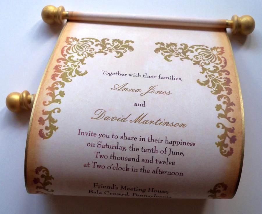 Royal Scroll Invitations & Wedding Cards